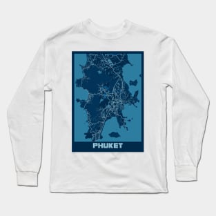 Phuket - Thailand Peace City Map Long Sleeve T-Shirt